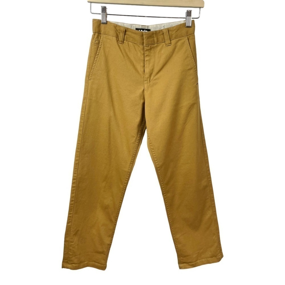 Molo Ace Logo Patch Trousers 100% Cotton Twill in Camel Brown Size 10Y/ 140cm - Picture 4 of 9